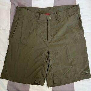 The North Face Olive Green Nylon Outdoor Hiking Casual Sport Shorts Men’s 36